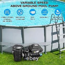 ILiving ILG8PP130-VS Variable Speed Above Ground Swimming Pool Pump, 1.3HP