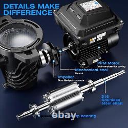 ILiving ILG8PP130-VS Variable Speed Above Ground Swimming Pool Pump, 1.3HP