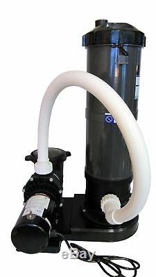 In-Ground Swimming Pool Cartridge Filter System with 2 Speed Pump 0.75 HP