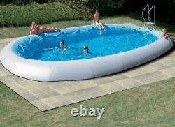 Inflatable 0.9mm PVC Oval Inground Above Ground Swimming Pool With Pump NEW