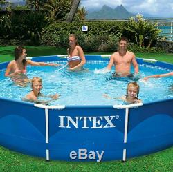 Intex 10' Foot x 30 Inch Swimming Metal Frame Pool Above Ground With Pump 30