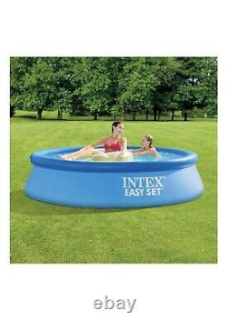 Intex 8 Feet x 24 Inches Easy Set Above Ground Swimming Pool With Filter Pump
