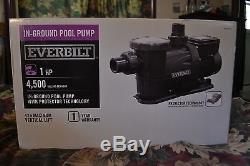 NEW EVERBILT 1 HP 230/115 Volt IN-GROUND POOL PUMP with PROTECTOR TECHNOLOGY