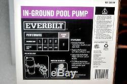 NEW IN BOX EVERBILT 1 HP 230/115 Volt IN-GROUND POOL & SPA PUMP FREE SHIPPING