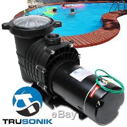 NEW TruSonik 2 HP In-Ground Swimming Pool Pump Motor Strainer Above Inground C