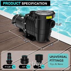 Oswerpon HBP1500II Pool Pump Above Ground/ Inground, 2 HP 6900GPH Selfpriming