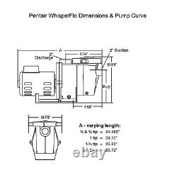 PENTAIR WHISPERFLO WF-6 Pool Pump 115/208/230V 1.5 HP Full Rated WF-6 01158