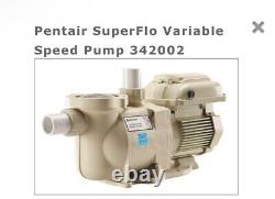 Pentair 342002 SuperFlo VS Variable Speed Pool Pump 1.5 Horsepower, 115/208-230v