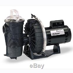 Pentair Challenger 1 HP Up Rated High Flow Inground Swimming Pool Pump 343233