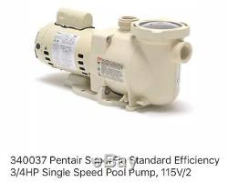 Pentair SuperFlo SF-N1-3/4A In-Ground 0.75HP Pool Pump