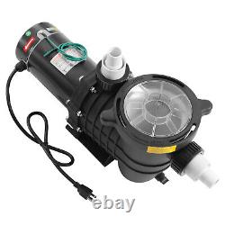 Pool Pump 1.5HP 1100W In/Ground Swimming Pool Pump with 6480GPH Max Flow 110V