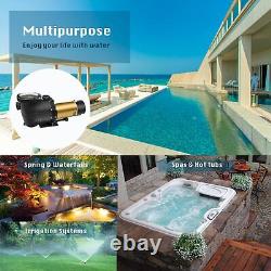 Pool Pump, 1.5HP Energy Saving Two Speed In/Above Ground Pool Pump, Self-primi