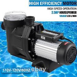 Pool Pump 2.5HP Swimming Pool Pump In/Above Ground Motor Strainer Filter Basket