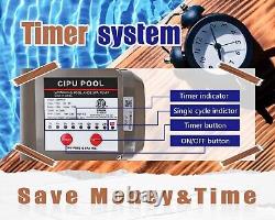 Pool Pump with Timer and Basket Filter, 2700GPH, 115V, 0.35HP