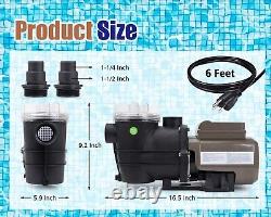 Pool Pump with Timer and Basket Filter, 2700GPH, 115V, 0.35HP