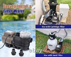 Pool Pump with Timer and Basket Filter, 2700GPH, 115V, 0.35HP