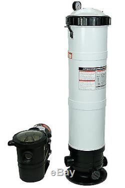 Rx Clear DE Element In-Ground Swimming Pool Filter System with 1 HP Pump