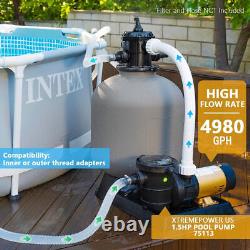 S Pool Pump High Swimming 1.5HP Xtremepowerus Above-Ground Variable 2-Speed Flow