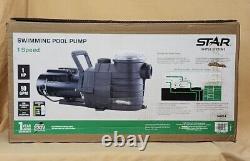 Star Water Systems Swimming Pool Pump Single Speed For In-Ground Pools 1HP NEW