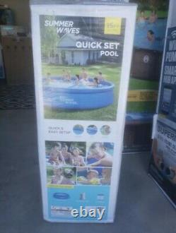 Summer Waves 15'x36 Quick Set Ring Ground Pool with 600 GPH Filter Pump