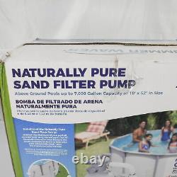Summer Waves Naturally Pure Sand Filter Above Ground Pool Pump Up To 18' x 52