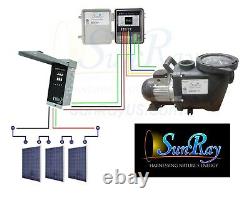SunRay In 2 Panels 60v Variable 1.5HP Pond Solar Powered Pool Pump DC Brushless