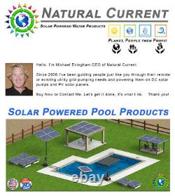 SunRay In Variable with 4 Panels 120v Pond Solar Swimming Pool Pump 1HP DC Motor
