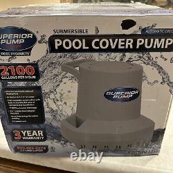 Superior Pump 92395 2100 GPH Auto Pool Cover Pump with 25' Cord