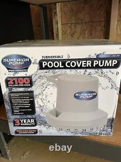 Superior Pump 92395 2100 GPH Auto Pool Cover Pump with 25' Cord