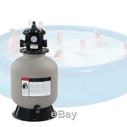 Swimming Pool Above Ground & Inground Sand Filter with 6-Way Valve 0.75PH Pump