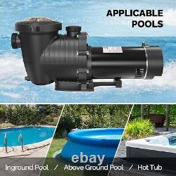 Swimming Pool Pump 1.5 HP Pool Pump 230V In/Above Ground Strainer 5400GPH