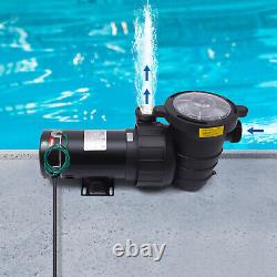 Swimming Pool Pump 1.5HP 1-Speed Filter Pump with Strainer fit In/Above Ground