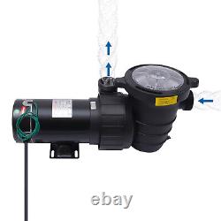 Swimming Pool Pump 1.5HP 1-Speed Filter Pump with Strainer fit In/Above Ground USA