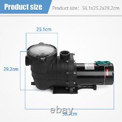 Swimming Pool Pump 1.5HP Pool Pump 110/220V In/Above Ground Strainer 6500GPH