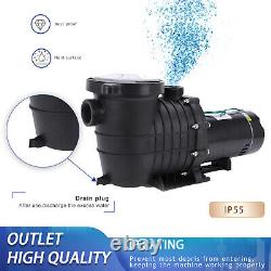 Swimming Pool Pump 1.5HP Pool Pump 110/220V In/Above Ground Strainer 6500GPH
