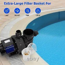 Swimming Pool Pump 1.6 H P 6075 GPM with Filter Basket Pump In/Above Ground