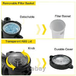Swimming Pool Pump Motor 1.5 HP Above Ground Pool Pump withFilter Strainer