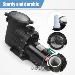 Swimming PortablePool Pump 1HP 110V Above Ground Pool Water Circulation Strainer