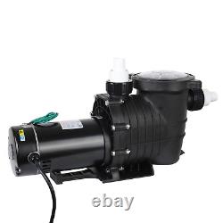 TECSPACE All New 1.5/2.0 HP 115V-230V Black In/Above Ground Swimming Pool Pump
