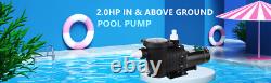 TECSPACE All New 2.0 HP 115V-230V 1500W In/Above Ground Swimming Pool Pump