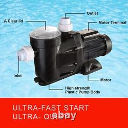 Universal Pool Super Pump For In-Ground Pro Swimming Pools 1.2-3HP 50mm-63mm NPT