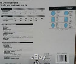 Utilitech 1-HP Inground Swimming Pool DUAL VOLTAGE 86 GPM Circulation Water Pump