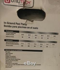 Utilitech Specialty In-ground Heavy Duty Pool Pump #0240058