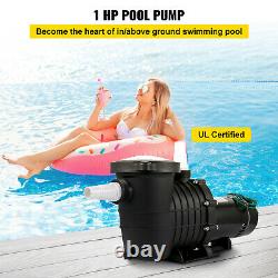 VEVOR 1HP Swimming Pool Pump 110/220V 5544GPH 34ft In/Above Ground Strainer withUL
