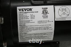 VEVOR 230V 2HP Pool Pump Dual Speed Pool Pump 5520GPH 1500 W VVPS215BUS Black