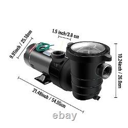 VEVOR Pool Pump, 1.5 HP 1100W In/Ground Swimming Pool Pump with4980 GPH Max Flow