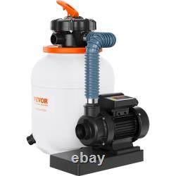 VEVOR Sand Filter Above Ground 0.35/0.33HP Pool Pump 1585GPH Flow 12/10 6-Way