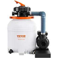 VEVOR Sand Filter Above Ground 0.35/0.33HP Pool Pump 1585GPH Flow 12/10 6-Way