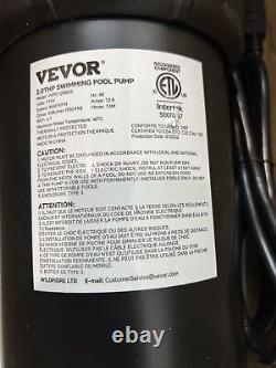 VEVOR Swimming Pool Pump In/Above Ground Pool Pump 1.5HP/ 2 HP with Strainer New