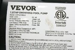 VEVOR VVPS215BUS Swimming Pool Pump 1.5 HP 230 V 42 GPM 90 GPM Above Ground